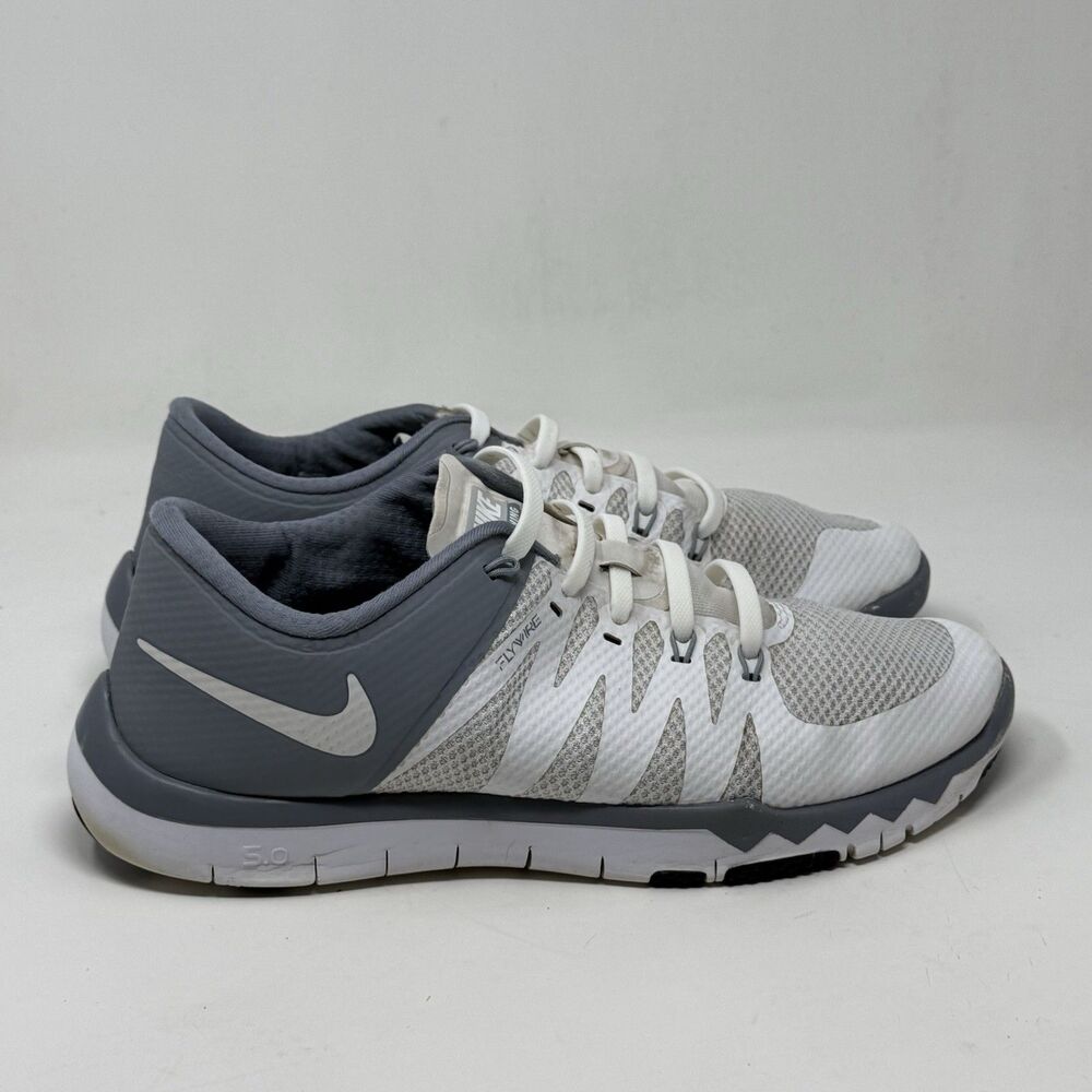 Nike Free 5.0 Trainer Flywire Mens 10 Gray White Lightweight Running Shoes